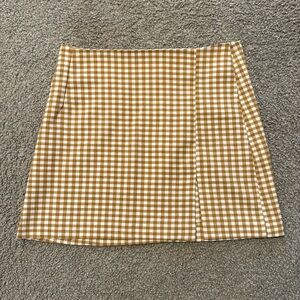Fuego Rosa gingham mini skirt S